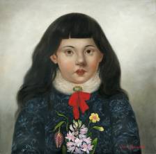 Girl with Hyacinth, Primrose, and Fritillary