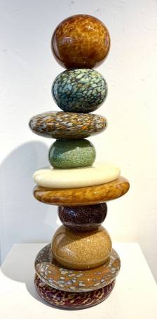 Warm Crimson - Stacked Stones (10)