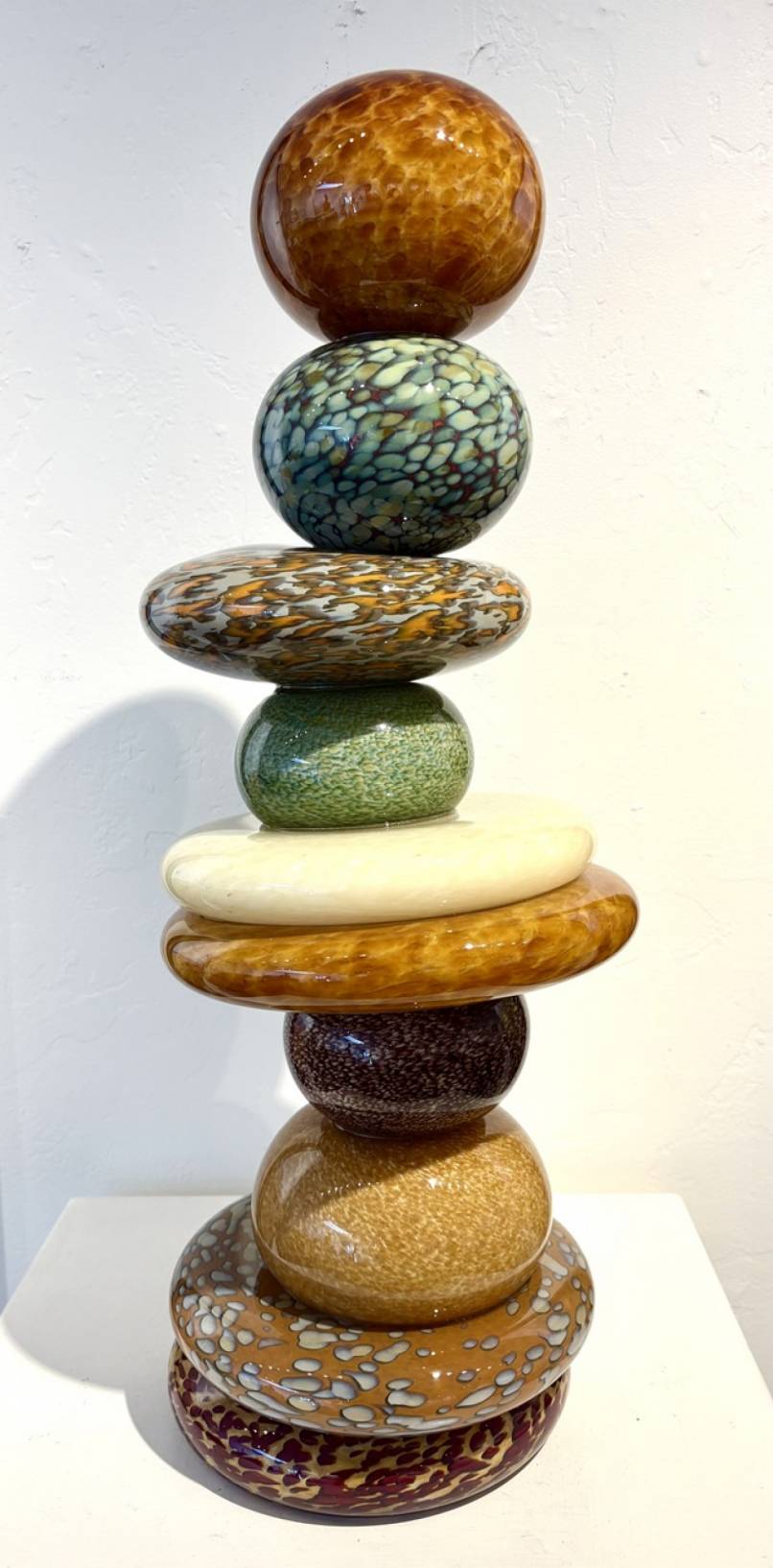 Warm Crimson - Stacked Stones (10)