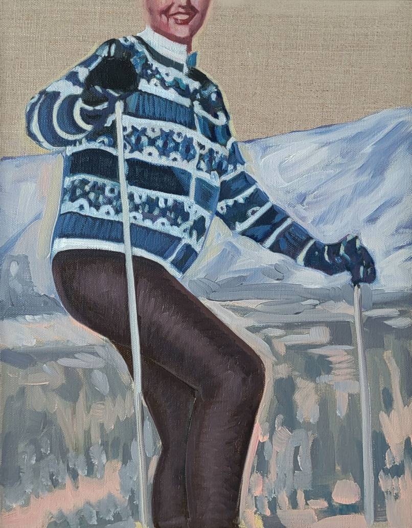 Mary Sinner - Blue Ski Sweater