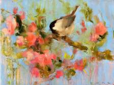 Chickadee and Blooms
