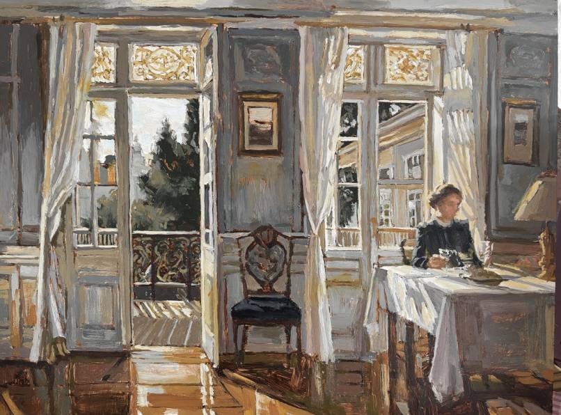 Early Evening Sunroom Interior