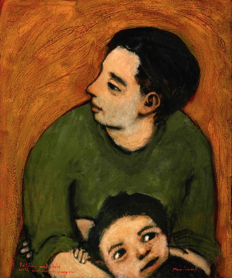 Father and Child with Unknown Danger
