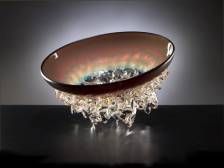 Iris Gold Tilted Thron Bowl