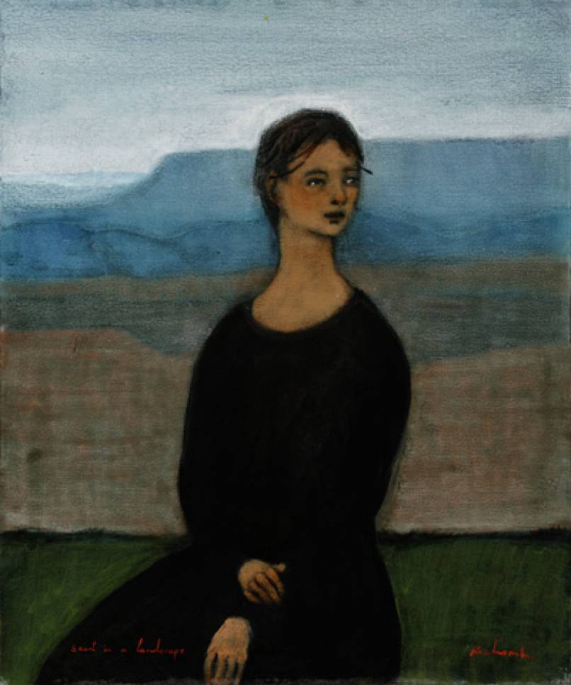 Saint in a Landscape (Black Dress)