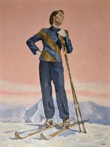 Fashion Skier in Blazer