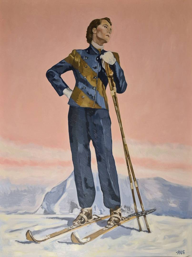 Fashion Skier in Blazer