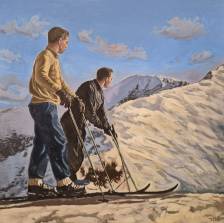Ski Guys with Clouds
