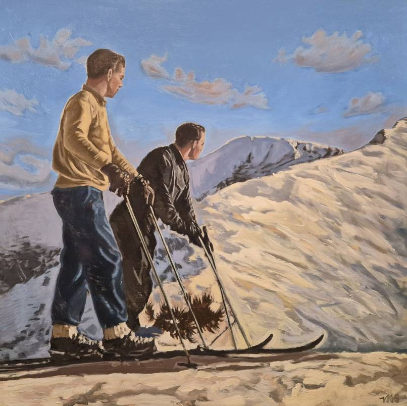 Ski Guys with Clouds