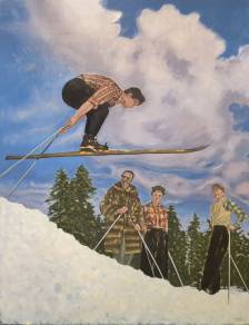 Ski Jumper with Audience