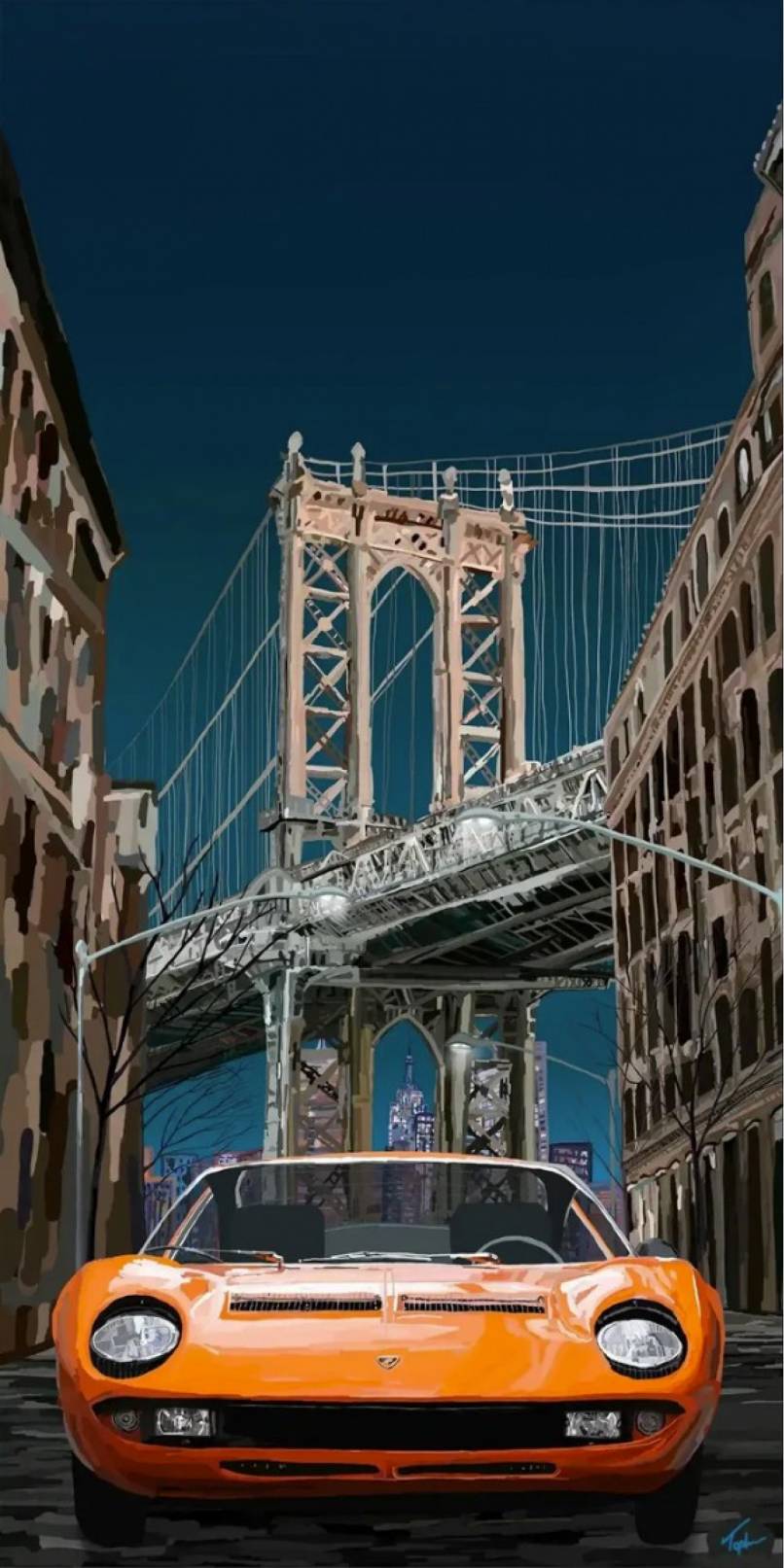 1966 Lamborghini on Washington Street, Brooklyn