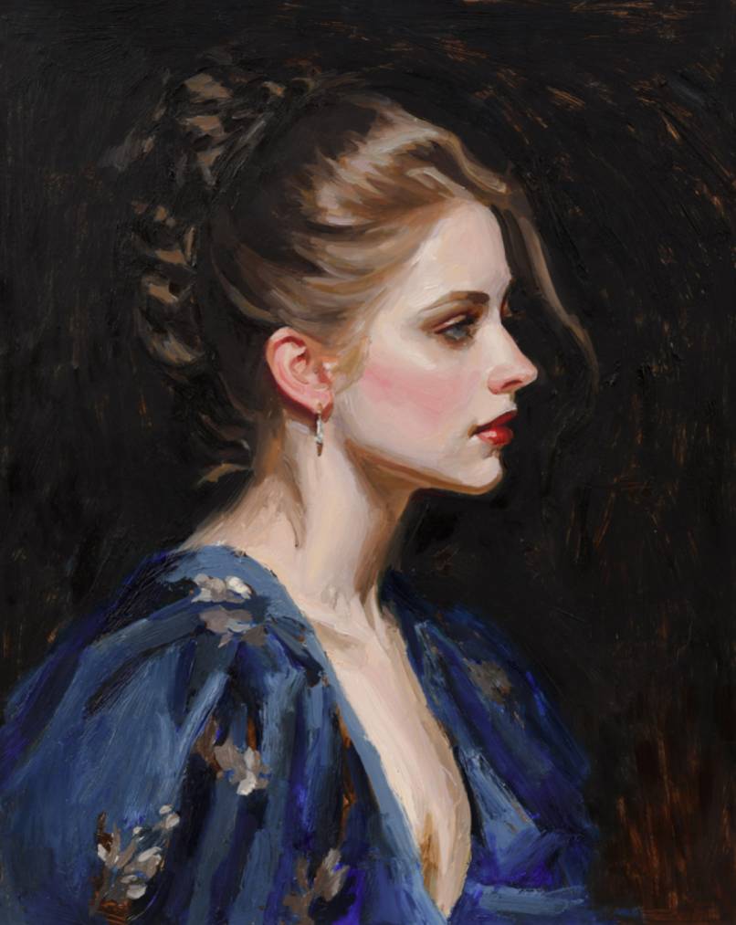 Woman in Blue